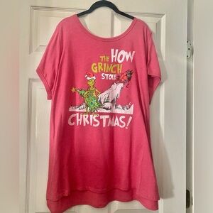 The Grinch Stole Christmas Salmon Orange T-Shirt Size 4X (torrid size 4)